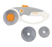 Fiskars Cutter Rotatif en Titane Duoloop | Pour Droitier et Gaucher, Diamètre de la Lame : 45 mm et 60 mm, orange/blanc/gris, 1066048