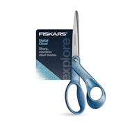 Fiskars Designer Explore Collection Ciseaux nuage numérique pailleté 20,3 | Les lames en acier inoxydable affûtées de précision restent tranchantes, poignées ergonomiques courbées