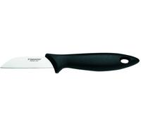 Fiskars Couteau à éplucher Essential – Lame inox 7 cm, manche plastique noir/argenté 1065580