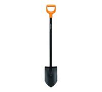 Fiskars Bêche Solid pointue 117 cm Lame en acier Poignée en D plastique Noir/Orange 180 mm