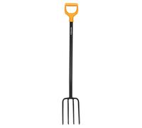 Fiskars Fourche à bêcher Solid 1070673 – 4 dents, 120 cm, manche en acier