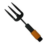 Fiskars Fourche à fleurs à 3 dents, Tête d'outil QuikFit, Longueur: 27,5 cm, Dents en acier au bore, Noir/Orange, QuikFit, 1000733