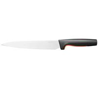 Fiskars Couteau à découper Functional Form – Lame 21 cm – Acier inoxydable japonais – noir/orange