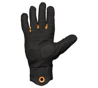 Fiskars Gants pour Haches et Outils, Gants de travail | Pouces et doigts compatibles avec écran tactile, cuir synthétique/maille, taille 8, noir/orange, 1071129