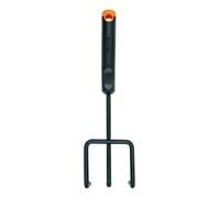 Fiskars Fourche à fleurs, Longueur : 30,5 cm, Tête en acier inoxydable/Manche en plastique, Noir/Orange, Ergo, 1027019