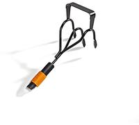Fiskars Griffe sarcleuse à 3 dents, 2 en 1: griffe et grattoir, Tête d'outil QuikFit, Acier, Noir/Orange, QuikFit, 1000681
