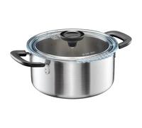 Fiskars Gryte avec couvercle, 3 litre, Ø 22,5 cm, Pour tous les types de Cuisinières, Inox recyclé, Functional Form, 1072316, Noir/Argent