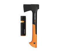 Fiskars Kit d'aiguisage Universel X7-XS avec axe et aiguiseur à Couteaux | Noir/Orange 35,5 cm, 1020183