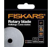 Fiskars Lame de Rechange originale, Lame Rotative en titane pour coupes droites, avec support de Lame, Ø 60 mm, Acier avec revêtement en Titane, 1066044
