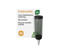 Fiskars LifeWell Spike d'arrosage pour Plantes d'intérieur - Dispositif d'auto-arrosage avec réservoir Transparent, cône en céramique poreux, résistant aux UV et Plastique recyclé, 333,1 g
