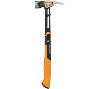 Fiskars Marteau de coffreur IsoCore XXL, Pour clouer, 41 cm, 1,02 kg | Noir/Orange, 1020216