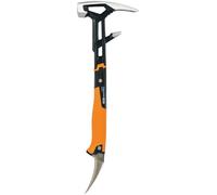 Fiskars Marteau multifonction IsoCore M, Pour divers travaux de démolition, Longueur : 46,2 cm, Poids : 1,38 kg, Noir/Orange, 1027220