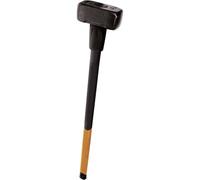 Fiskars Masse forgée 4 kg, Avec pare-faux coup, Tête en acier au carbone/Manche trimatière avec noyau en fibre de verre, Noir/Orange, XL, 120030