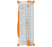 Fiskars Massicot SureCut, A4, Base Étroite, Ligne de Coupe, Blanc/Orange, 1077799