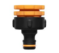 Fiskars Raccord de robinet Comfort 1027051 – Multi 1/2" , 3/4" , 1" – Noir/Orange