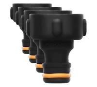 Fiskars Nez de Robinet, pour Robinets, Ø 26,5 mm (G 3/4"), FiberComp, Taille universelle, 10 g, Noir/Orange, 1027054 (Lot de 4)