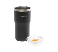 Fiskars On-the-go Mug Isotherme, 0,5 L, Mug isotherme pour Café et Thé, Sans BPA, Mug à Café Ergonomique et Empilable, Hauteur 16,2 cm, Noir, 1078762
