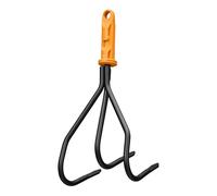 Fiskars OneClick Cultivateur, pour Ameublir & Aérer Les Sols de Jardin | Changement sans Effort en Un Seul Clic, Acier au Carbone, Largeur : 19 cm, Noir/Orange, 1080684