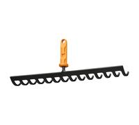 Fiskars OneClick Râteau à 14 Dents | Accessoire pour Râteau de Sol Destiné aux Plates-Bandes, Changement Facile en Un Clic, Acier Trempé, Noir/Orange, 1080677