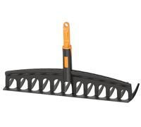 Fiskars OneClick Râteau Universel, Accessoire pour l'herbe et Les Feuilles | Changement Facile en Un Clic, Dents Courbées, Noir/Orange, 1080674