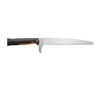 Fiskars OneClick Scie de Jardin | Changement Facile en Un Clic, Peut Également être Utilisée Comme Scie à Main, Noir/Orange, 1080691