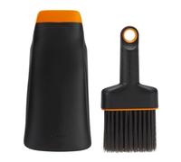 Fiskars Pelle à Plantation avec Brosse, Pelle à Plantation 20,6 cm | Brosse 18 cm, Résine Synthétique, Noir/Orange, 1071302