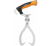 Fiskars Pince de manutention pour bois, Étui inclus, Noir/Orange, WoodXpert, 1003625
