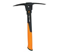 Fiskars Pioche terrassier IsoCore S | Pour le travail sur sols durs et caillouteux, Longueur : 36 cm, Poids : 3,4 kg, Noir/Orange, 1062937