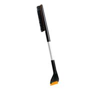 Fiskars Plus Brosse et Grattoir Long pour Voiture, 2 Zones de Brossage, Grattoir avec Bord Dur et Bord Souple, 76 cm, Pièces Interchangeables, 1078494, Noir, Orange