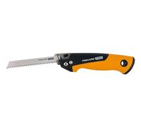 Fiskars Pro Scie pliante compacte, 2 lames de scie incluses, Longueur de la lame : 15 cm, 13 TPI et 24 TPI, Noir/orange, PowerTooth, 1062934