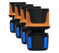 Fiskars Raccord de Tuyau, Points de contact SoftGrip, Taille universelle, Ø 1,3-1,5 cm (1/2-5/8''), 30 g, Noir/Orange/Bleu, 1027072 (Lot de 4)