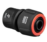 Fiskars Raccord de Tuyau, Taille Universelle, Ø 19 mm (3/4"), FiberComp | 40 g, Noir/Rouge, STOP, 1054790