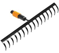 Fiskars Râteau à 16 dents, Tête d'outil QuikFit, Largeur: 40 cm | Acier au carbone, Noir/Orange, QuikFit, 1000654