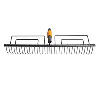 Fiskars Râteau à feuilles QuikFit 1000656 (135514) - 58 cm, 35 dents, tête en acier