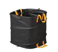 Fiskars Sac à végétaux pop-up avec poignées, Peu encombrant et pliable, Capacité : 73 l, Hauteur (deplié) : 46 cm, Largeur : 40 cm, Noir/Orange, Ergo, 1028371