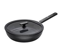 Fiskars Sauteuse avec Couvercle, Hard Face, Diamètre 28 cm | Capacité : 3,5 litres, Tous Types de Feux, Antiadhésif, Résistant aux Rayures, Aluminium/Plastique, Noir, 1075530