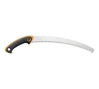 Fiskars Scie de jardin professionnelle, Grandes dents, Coupe tirante, Lame courbe en Acier, Étui de rangement et de transport inclus, Noir/Orange, SW-330, 1020199