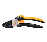 Fiskars Sécateur à Enclume, L, Solid, P361, Pour Branches et Rameaux Secs, Revêtement Antiadhésif, Lames en Acier Inoxydable, Longueur : 20,1 cm, Noir/Orange, 1057165