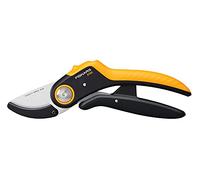 Fiskars Sécateur à Enclume, Plus PowerLever, P741, Pour Bois Sec et Dur, Revêtement Antiadhésif, Lames en Acier Inoxydable, Longueur : 22,1 cm, Noir/Orange, 1057171