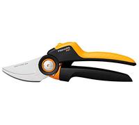 Fiskars Sécateur à Lame Franche L, X-series PowerGear, P961, avec Poignée Pivotante, Pour Branches et Rameaux Frais, Revêtement Antiadhésif, Lames en Inox, Longueur : 22,2 cm, Noir/Orange, 1057175