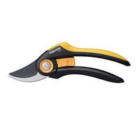 Fiskars Sécateur à Lame Franche, Plus, P521, Pour Branches et Rameaux Frais | Revêtement Antiadhésif, Lames en Acier Inoxydable, Longueur : 20,1 cm, Noir/Orange, 1057167