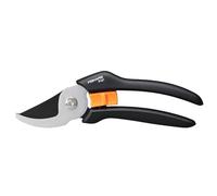 Fiskars Sécateur à Lame Franche pour Branches fraîches, Revêtement Antiadhésif, Lames en acier/poignées FiberComp, Noir/Orange, Solid, P121, 1057160