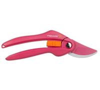 Fiskars Sécateur à lames franches, Longueur: 20 cm | Diamètre de coupe: 2,2 cm, Rose/Orange, Inspiration, Ruby, P26, 1003657