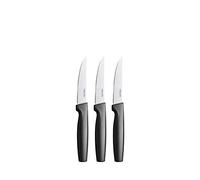 Fiskars Set de Couteaux à Steak, 3 Pièces, Functional Form | Acier Inoxydable/Plastique, Noir, 1057564