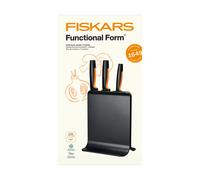 Fiskars Set de couteaux avec bloc à couteaux Functional Form plastique. 4 pièces