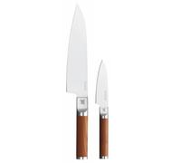 Fiskars Set de couteaux de chef + à légumes Norden 2 pièces Acier inoxydable-bouleau