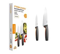 Fiskars Set de couteaux de cuisine Functional Form – 2 pièces, inox japonais, manches en plastique