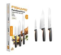 Fiskars Set de couteaux Functional Form 3 pièces - Couteau de chef, d'office et à pain - 1057559