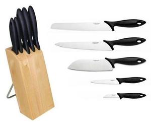 Fiskars Set de couteaux en bloc 5 pièces Fiskars 1023782 Essential