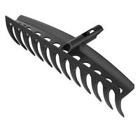 Fiskars Tête de balai à gazon livrée sans manche, 12 dents | Compatible avec le Manche Fiskars Solid, Largeur : 41 cm, Dents en plastique, Noir, Solid, 1014917